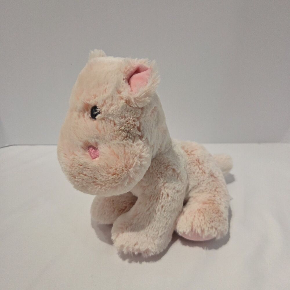 Aurora Fifi Pink Hippo Plush Stuffed Animal Hearts 11"